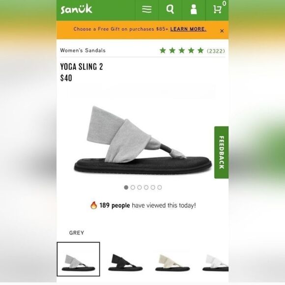 Sanuk Yoga Mat Sling Sandals - Heather Blue - Picture 8 of 8